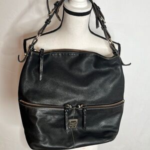 Dooney & Bourke Vintage Black Leather satchel. DB1625